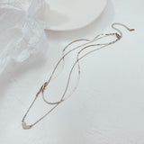 NEHZUS Classic Creative Love Pendant With Double Layer Stainless Steel New Ladies Necklace