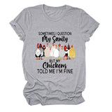 SOMETIMES QUESTION MY Summer Letter T-shirt with Short Sleeves Printed By Round Neck