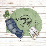 Top Long Sleeve FROM SON UP Print Loose Sweatshirt