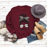 Round Neck Letter Women's T-shirt Shit Show Printed Loose Sweater