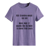 Kid Grand Could T-shirt à manches courtes et col rond pour femme