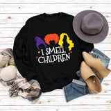 I SMELL CHILDREN Letter Printing Autumn and Winter Ladies Long Sleeve Round Neck Sweater