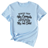 Noble Test My Gangsta Fashion Women's Letters Casual Short-sleeved Shirt