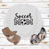 Simple Pullover Round Neck Top Long Sleeve Soccer Mom Printed Loose Sweater