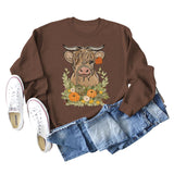 Calf Pumpkin Halloween Round Neck Loose Long-sleeved Large Size Sweater