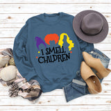 I SMELL CHILDREN Letter Printing Autumn and Winter Ladies Long Sleeve Round Neck Sweater