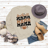 FOOTBALL MAMA Football Letter Printing Fashion Printing New Long Sleeve Sweater