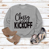 Classy Until Printed Loose Tops Long Sleeve Loose Sweatshirt