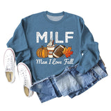 Milman I Love Fall Pumpkin Letter Casual Long Sleeve Sweater Girl