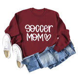 SOCCER MOM Love Letter Round Neck Fashion Autumn and Winter Loose Long Sleeve Sweater