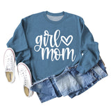 Girmom Love Letter Printing Fashion Loose Bottoming Long Sleeve Plus Size Sweater