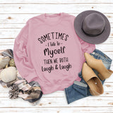 Round Neck Letter Patchwork Tops Long Sleeve SOME TIMES Print Loose Sweatshirt