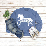 Round Neck Shirt Long Sleeve Printing Sweater