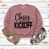 Classy Until Printed Loose Tops Long Sleeve Loose Sweatshirt