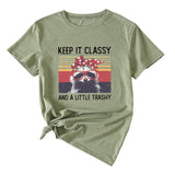 Damen Top Keep It Classy and A Little Kurzarm-T-Shirt