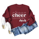 Cheer Mom Autumn and Winter Base Lettering Loose Long Sleeve Casual Oversize Sweater Female