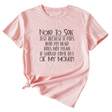 The Letter Note To Self Damen T-Shirt, lässig, lockere Passform, kurze Ärmel