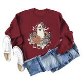 Loose Oversize Printed Long-sleeved Women's Sweatshirt