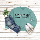 Round Neck Tops Long Sleeve Print Letters Loose Sweatshirt