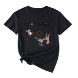 Women's I Don't Give A Funny Pattern Casual Short Sleeve