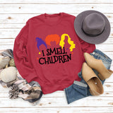 I SMELL CHILDREN Letter Printing Autumn and Winter Ladies Long Sleeve Round Neck Sweater