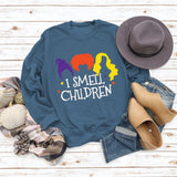 I SMELL CHILDREN Letter Printing Autumn and Winter Ladies Long Sleeve Round Neck Sweater