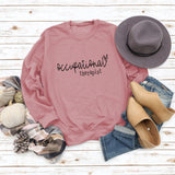 OCCUPATIONAL CREW NECK FASHION LETTERS OVERSIZE SWEATSHIRT LOOSE WOMEN'S LONG SLEEVES