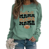 FOOTBALL MAMA Football Letter Printing Fashion Printing New Long Sleeve Sweater