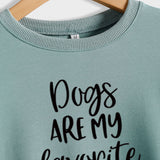 Dog Is My Favorite Person with Loose Letters Long Sleeve Sweatshirt Woman