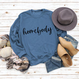 Home Body Round Neck Fashion Autumn and Winter Long-sleeved Loose Large Size Ladies Sweater