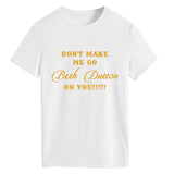 Ne me fais pas partir. T-shirt ample à manches courtes et col rond à la mode avec lettres