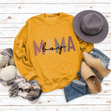 Mama Boy Fashion Round Neck Large Women's Sweater Printed Loose Sweater