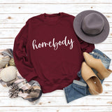 Home Body Round Neck Fashion Autumn and Winter Long-sleeved Loose Large Size Ladies Sweater