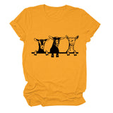 T-shirt ample à manches courtes et col rond pour femme