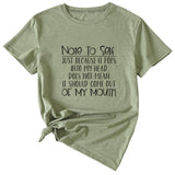The Letter Note To Self Damen T-Shirt, lässig, lockere Passform, kurze Ärmel