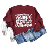 Drunkest Bunch of Assholes Letter Loose Long-sleeved Sweater