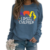 I SMELL CHILDREN Letter Printing Autumn and Winter Ladies Long Sleeve Round Neck Sweater