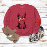 Round Neck Tops Printed Loose Sweatshirt for Women