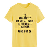 Donc apparemment je suis mode col rond lettre ample manches courtes t-shirt femme
