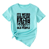 This Is Strange, Letter Printed Women's New Summer Short Sleeved Shirt