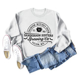 PREMIUM WITCHES LETTER PRINT AW/WINTER BASE LONG SLEEVE WOMEN'S SWEATSHIRT