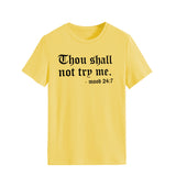 Thou Shall Not Trp Me Letter T-shirt Casual Woman Short Sleeve T-shirt Top