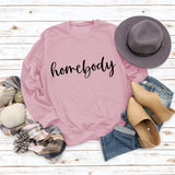Home Body Round Neck Fashion Autumn and Winter Long-sleeved Loose Large Size Ladies Sweater
