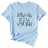 The Letter Note To Self Damen T-Shirt, lässig, lockere Passform, kurze Ärmel