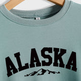 ALASKA Mountain Alphabet Loose Bottomed Long Sleeve Sweater