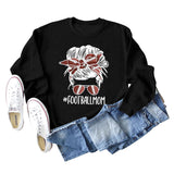 FOOTBALL MOM Women's Casual Round Neck Long Sleeve Large Sweater Women