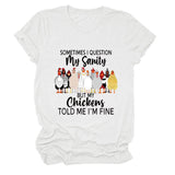 SOMETIMES QUESTION MY Summer Letter T-shirt with Short Sleeves Printed By Round Neck