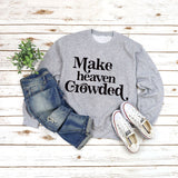 Round Neck Set Tops Long Sleeve Makeheaven Print Loose Sweatshirt
