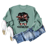 FOOTBALL MOM Women's Casual Round Neck Long Sleeve Large Sweater Women