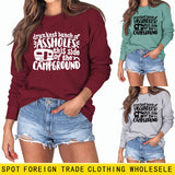 Drunkest Bunch of Assholes Letter Loose Long-sleeved Sweater